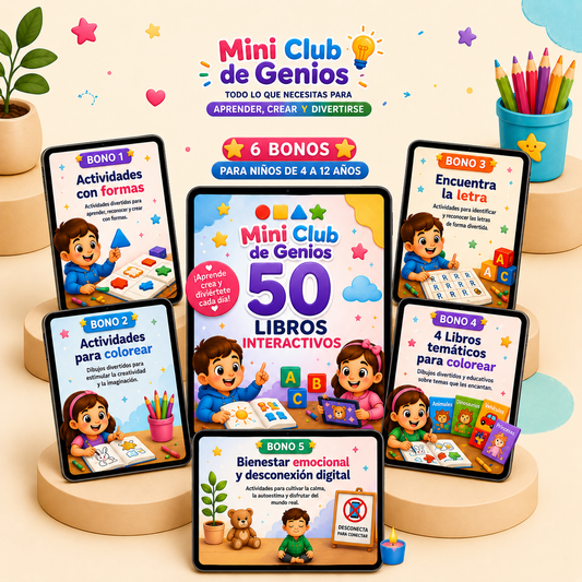 Mini Club de Genios Mega Pack Infantil Imprimible con 5 Bonos gratis